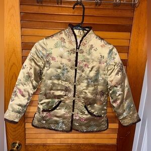 Vintage Peony Brand Kids Quilted Jacket Shanghai China - size 22.5 (US size 6/8)
